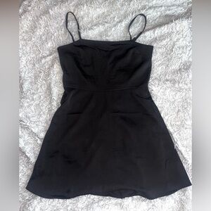 Black Spaghetti Strap Mini Dress